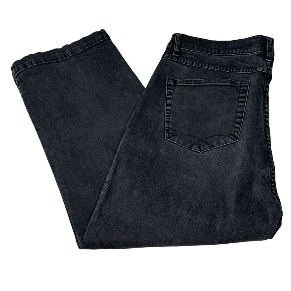 Christopher Blue Jeans Womens 12 Black Denim Cropped Wide Leg Casual Stretch
